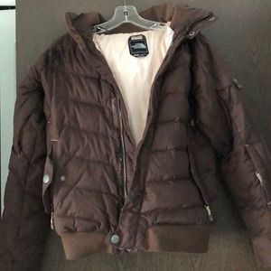 North Face Furry Hood Puffy Jacket